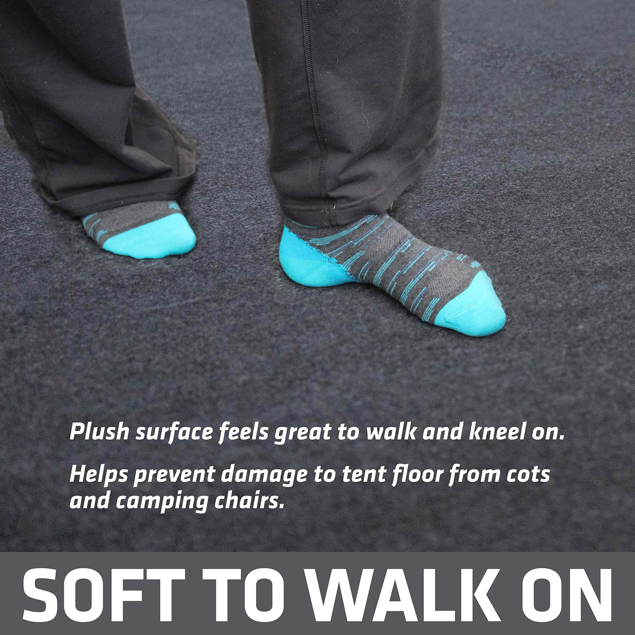 Drymate tent carpet mat is lightweight and easy to roll for travel