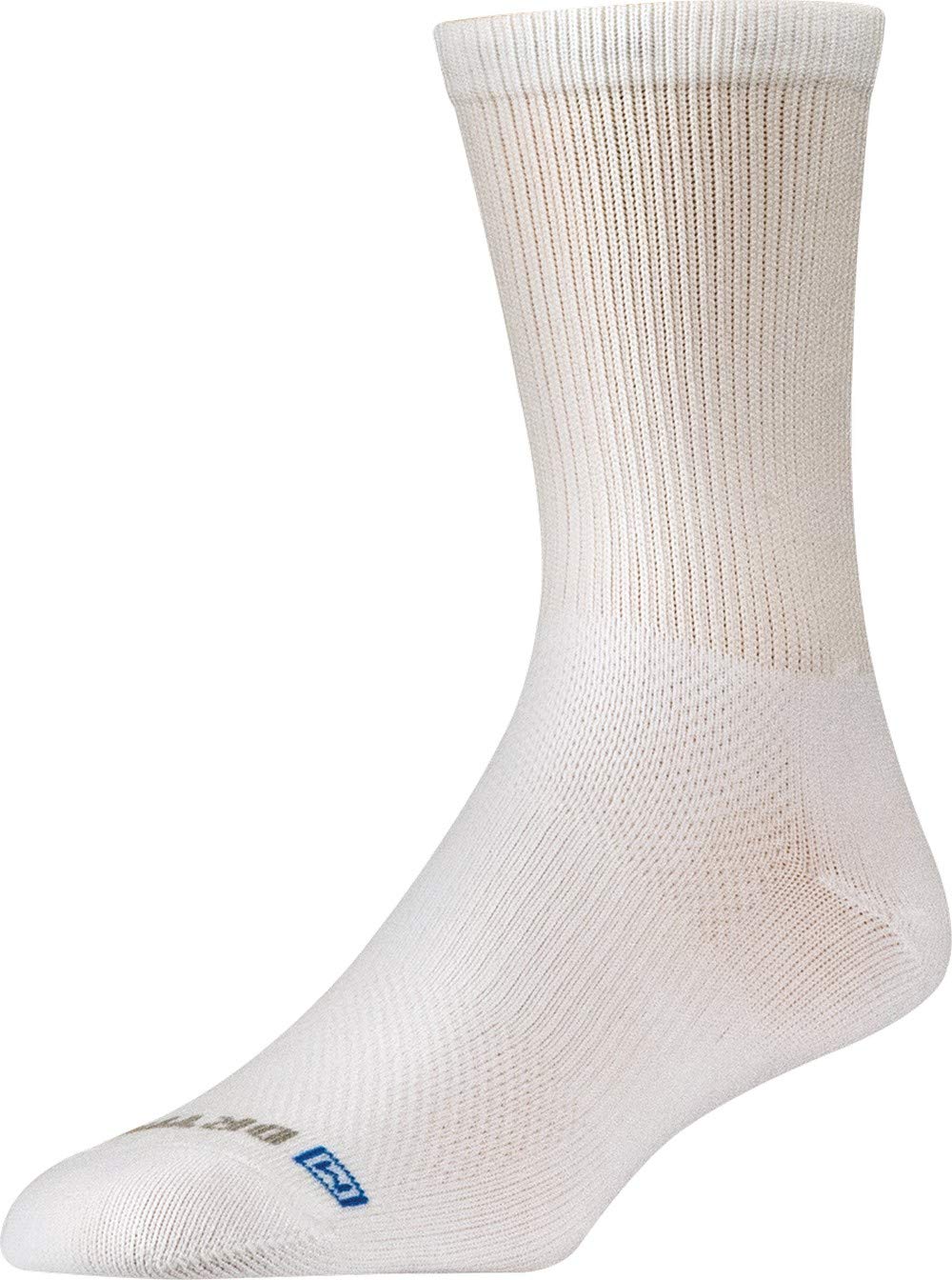 Drymax Cycle 1/4 Crew Socks close-up on white fabric with flat toe seam