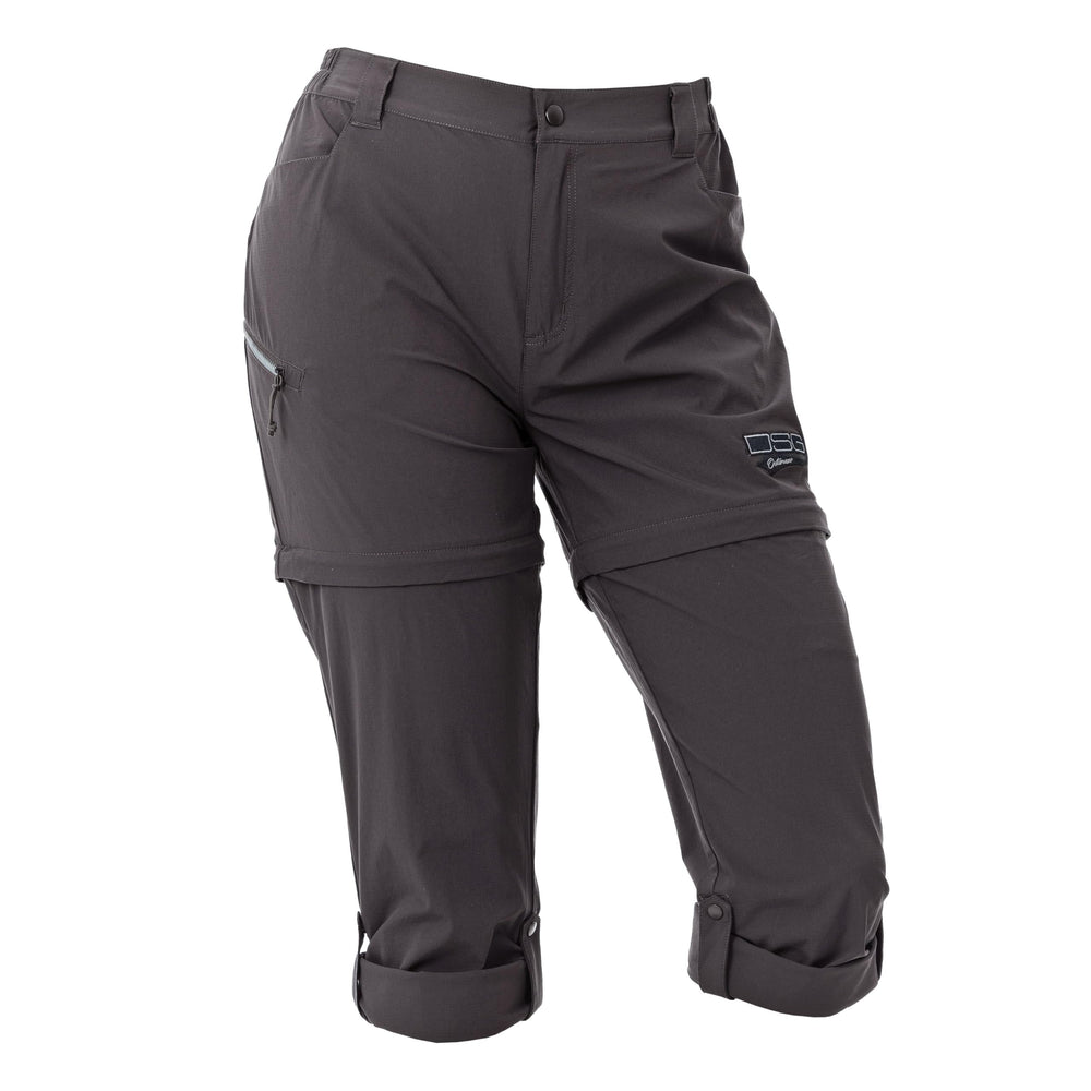 DSG Lola Convertible Pant in charcoal back view highlights sleek fit and movement.