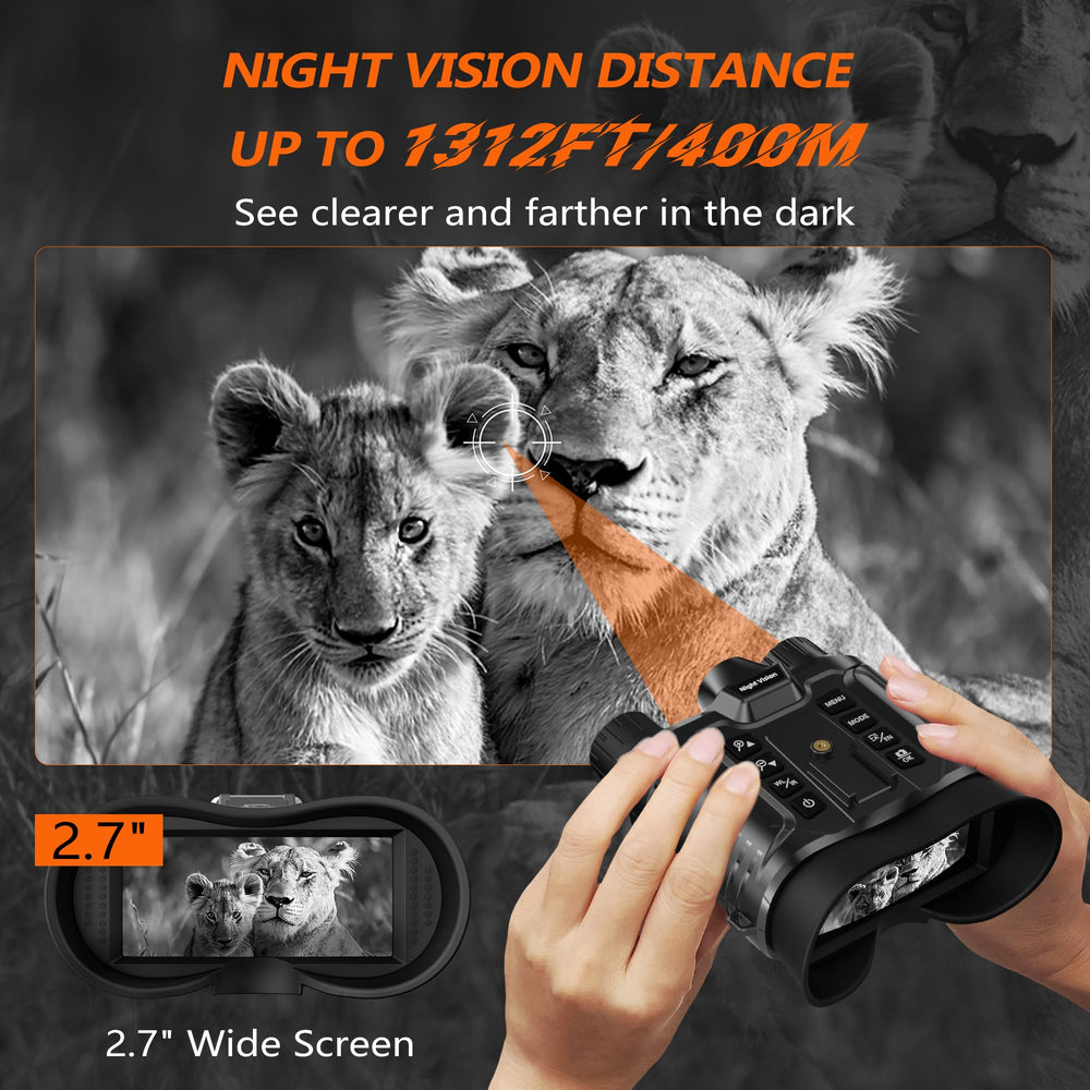 Dsoon night vision goggles-2-7-inch-display provides comfortable, adjustable viewing in varied light.