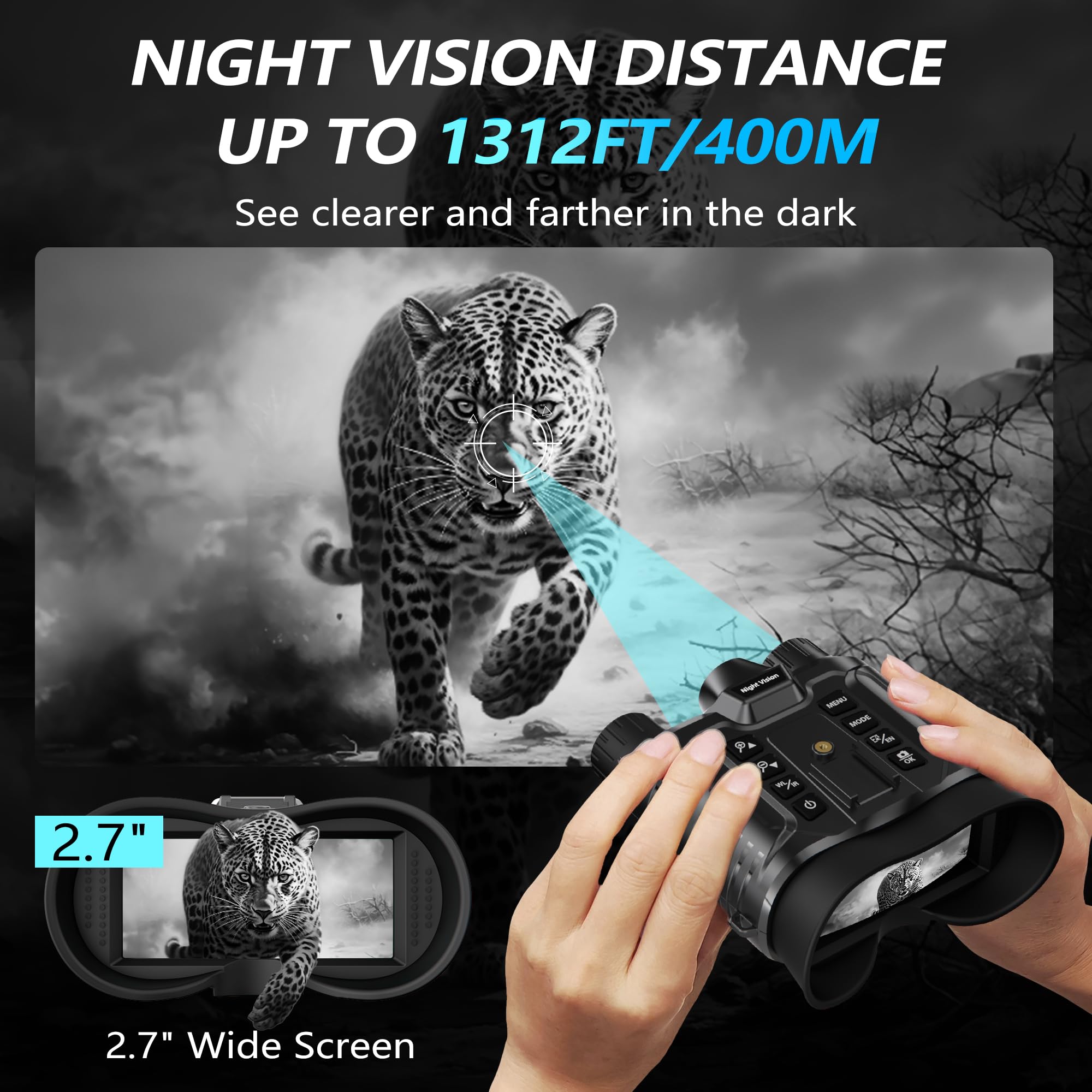 DSoon Night Vision Goggles 36MP photos preserve fine nocturnal details