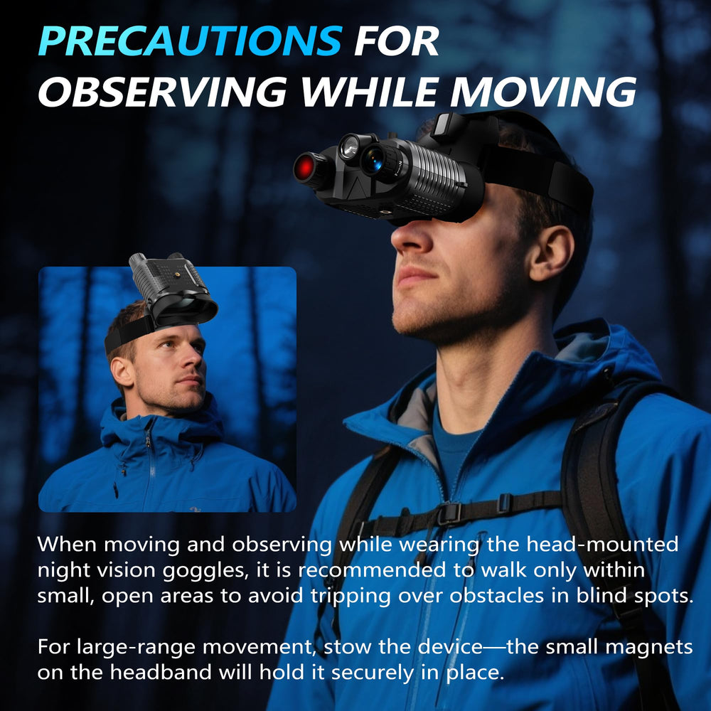 DSoon Night Vision Goggles 4K recording captures subtle movements clearly