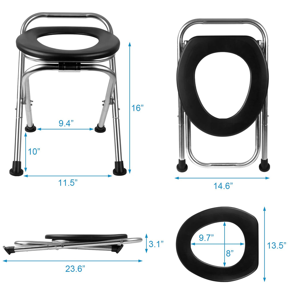 DSUWAZU camping portable toilet open top shows compact design for outdoor trips.