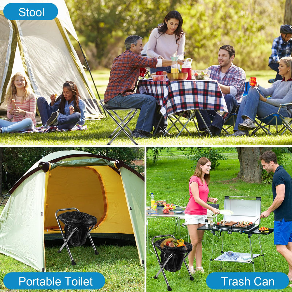 DSUWAZU multi-functional camping toilet doubles as storage or seat.