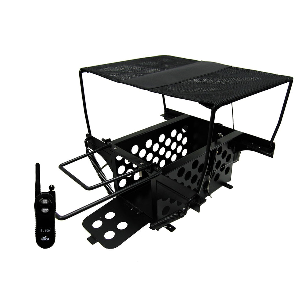DT Systems 700 Series launcher with easy-load trap door for safe loading.