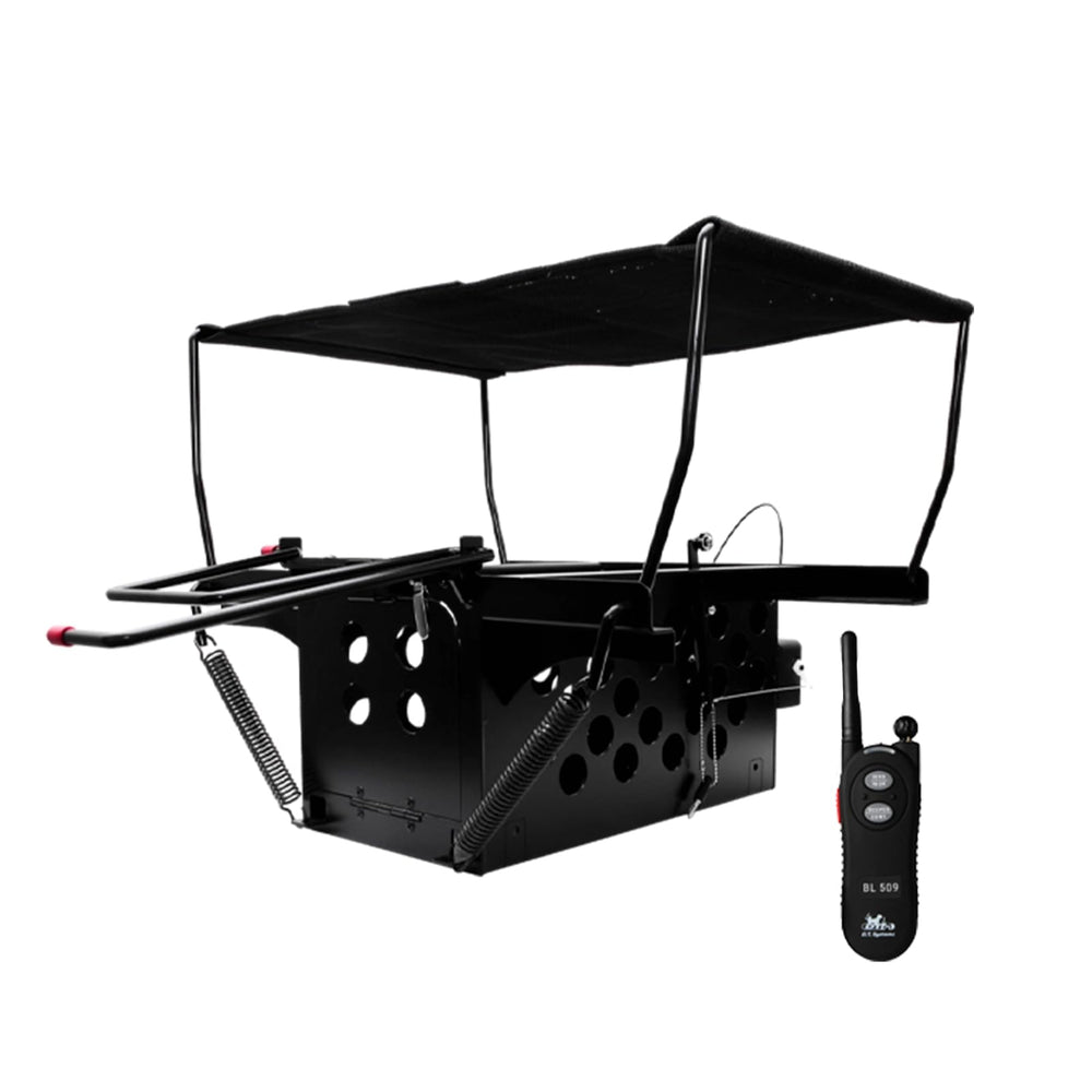 DT Systems remote transmitter shown for field control over multiple launchers.