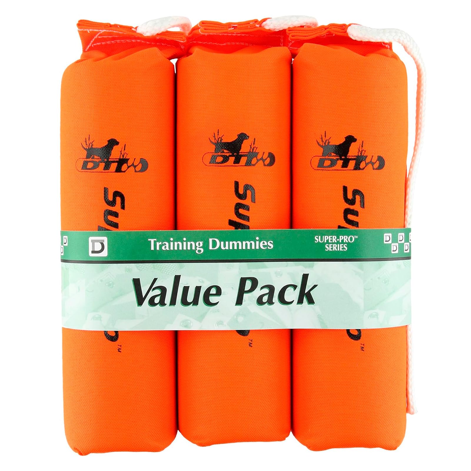 DT Systems cordura dummy blaze orange close-up showing scent strip for tracking