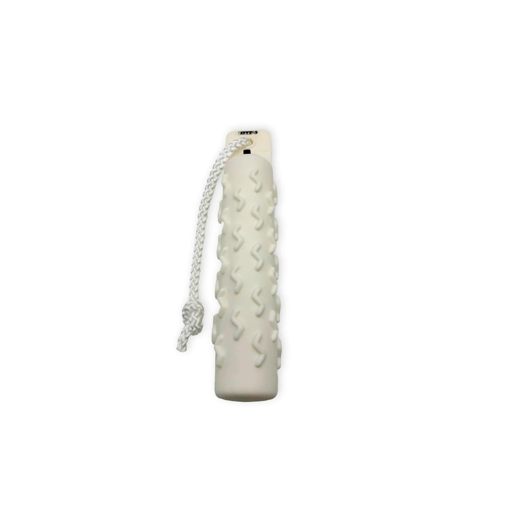 DT Systems Soft-Mouth Trainer with rope ready for long-distance retrieves.
