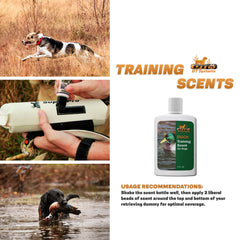DT Systems Training Scent applying to a training dummy for enhanced scent trail work.