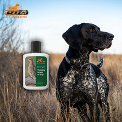 DT Systems training scent on a dummy enhances scenting practice for puppies and dogs.