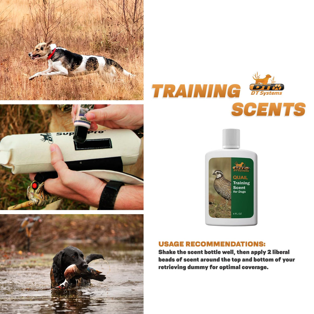DT Systems Training Scent Dummy Drops adds precise coverage on dummies for effective scent trails.