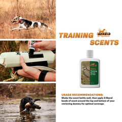 DT Systems Training Scent Dummy Drops adds precise coverage on dummies for effective scent trails.