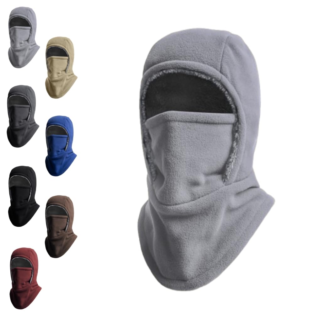 DTVKTZ Winter Warmth balaclava front view for all-day warmth and wind protection.