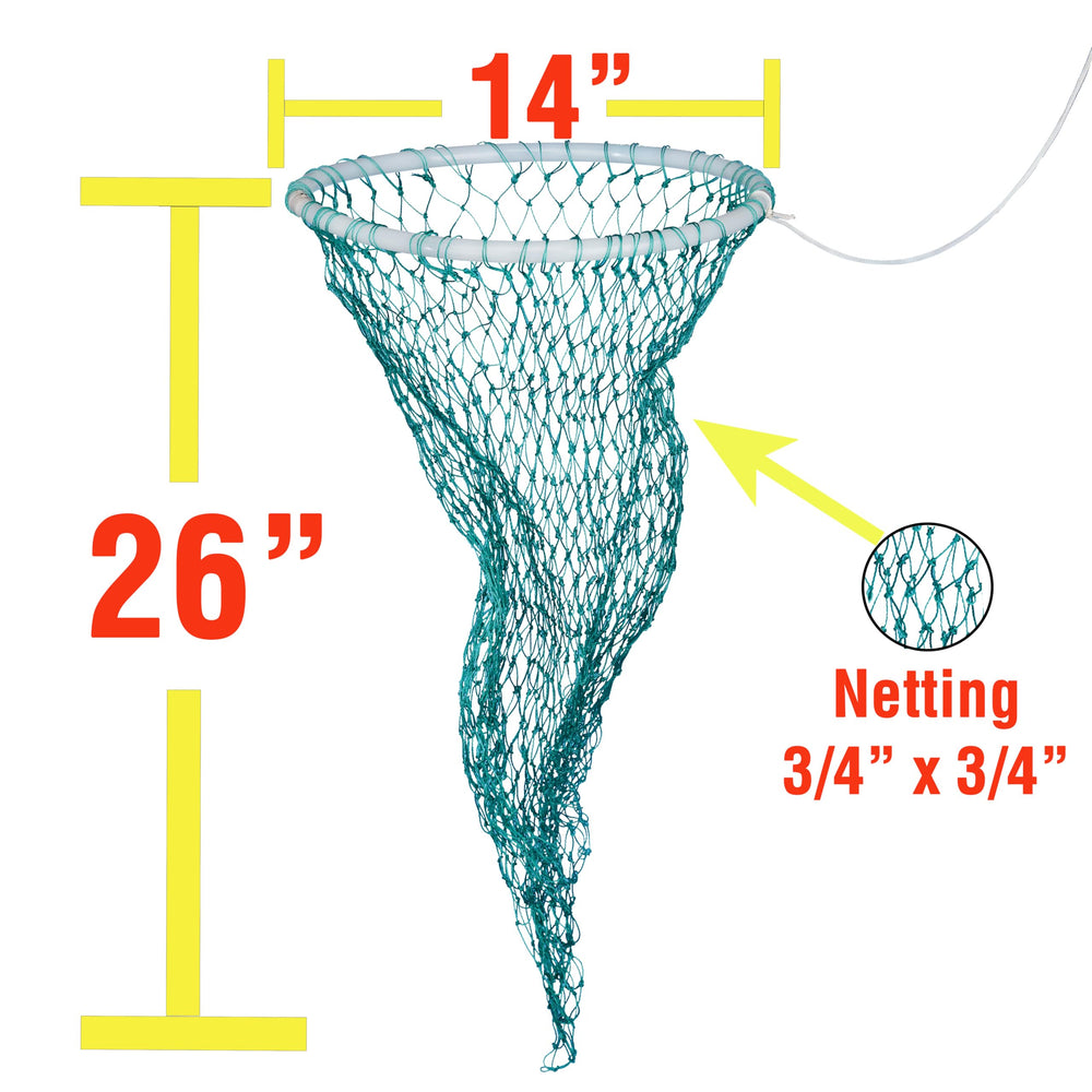 Close-up of DU-BRO E/Z Load Chum Bag showing netting and 14-Inch opening