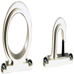 DU-BRO Fishing rod holders in white for garage, boat, or cabin organization.
