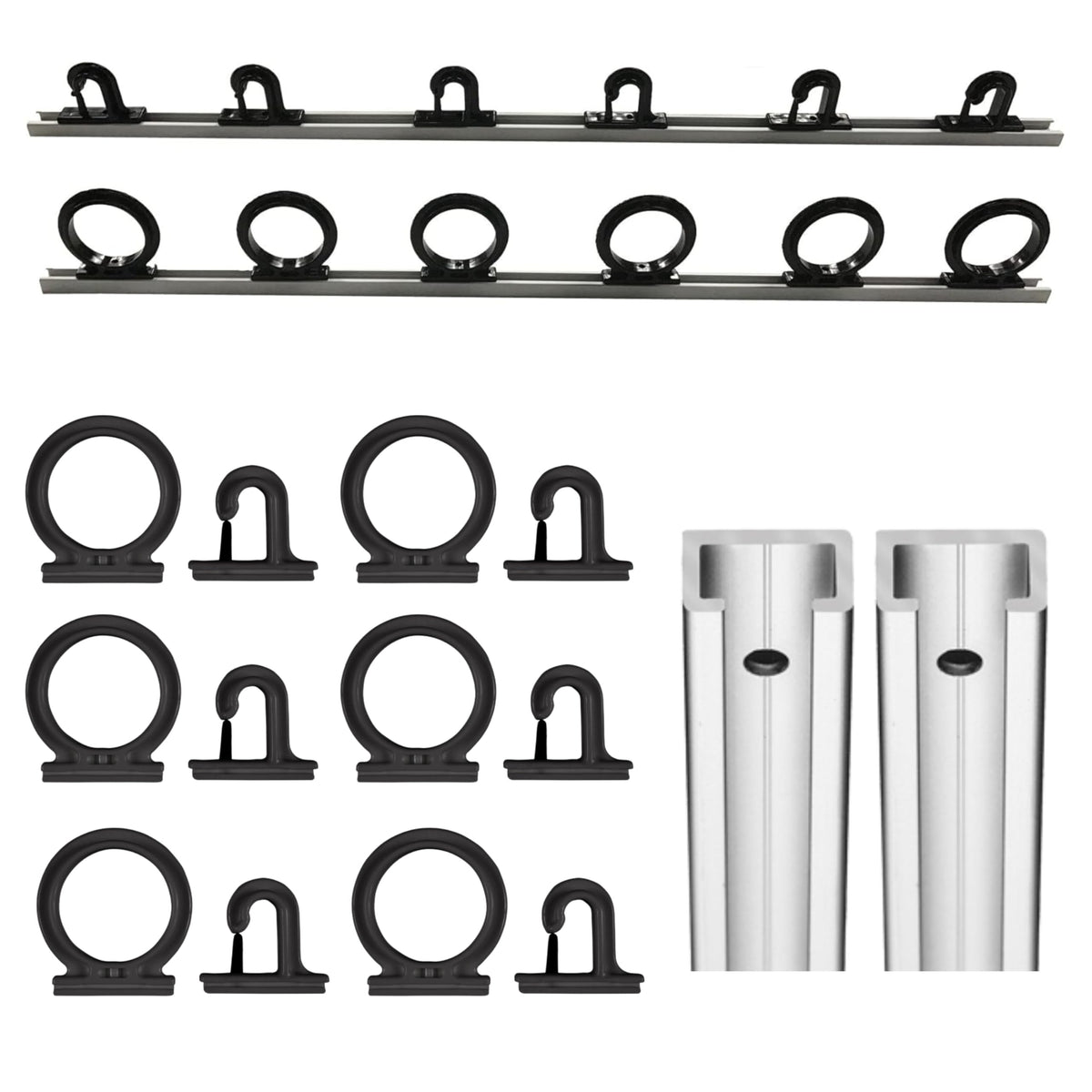 DU-BRO Trac-A-Rod wall-mounted storage keeps six rods within easy reach.