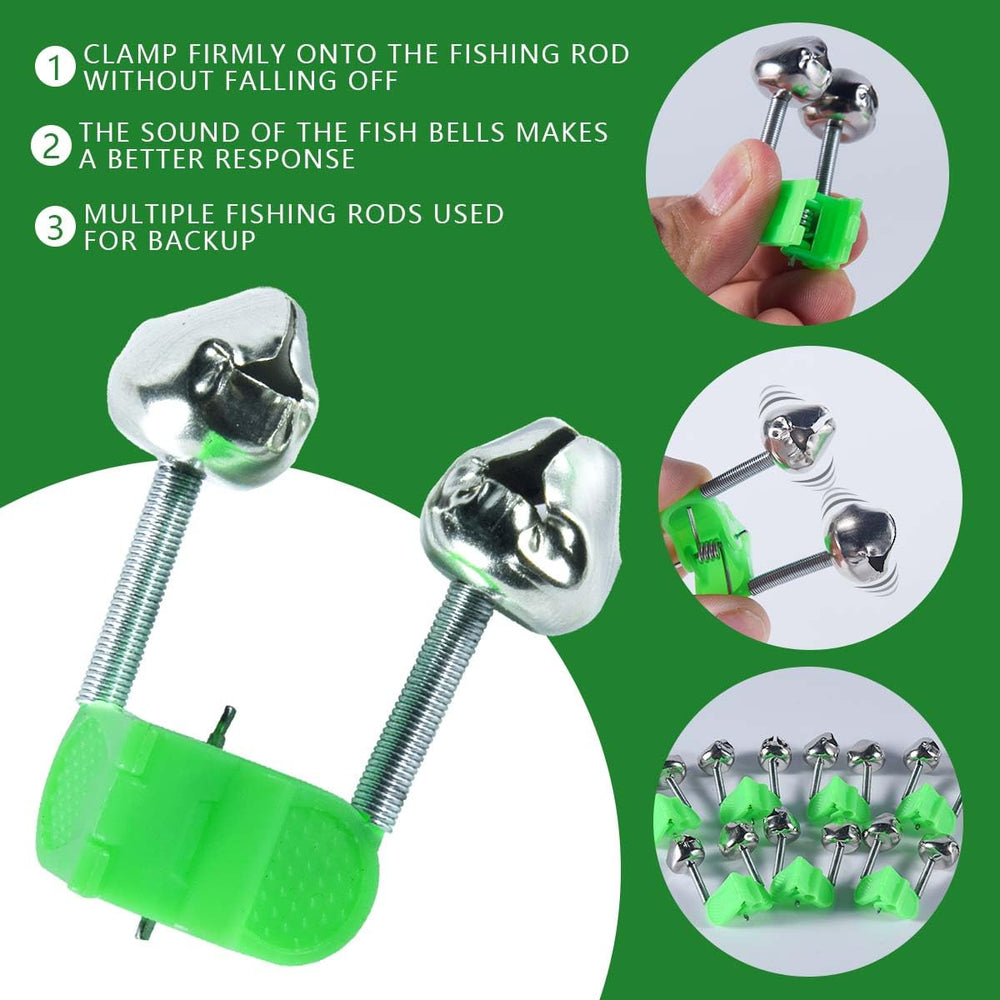 Fishing rod with dual alert bells