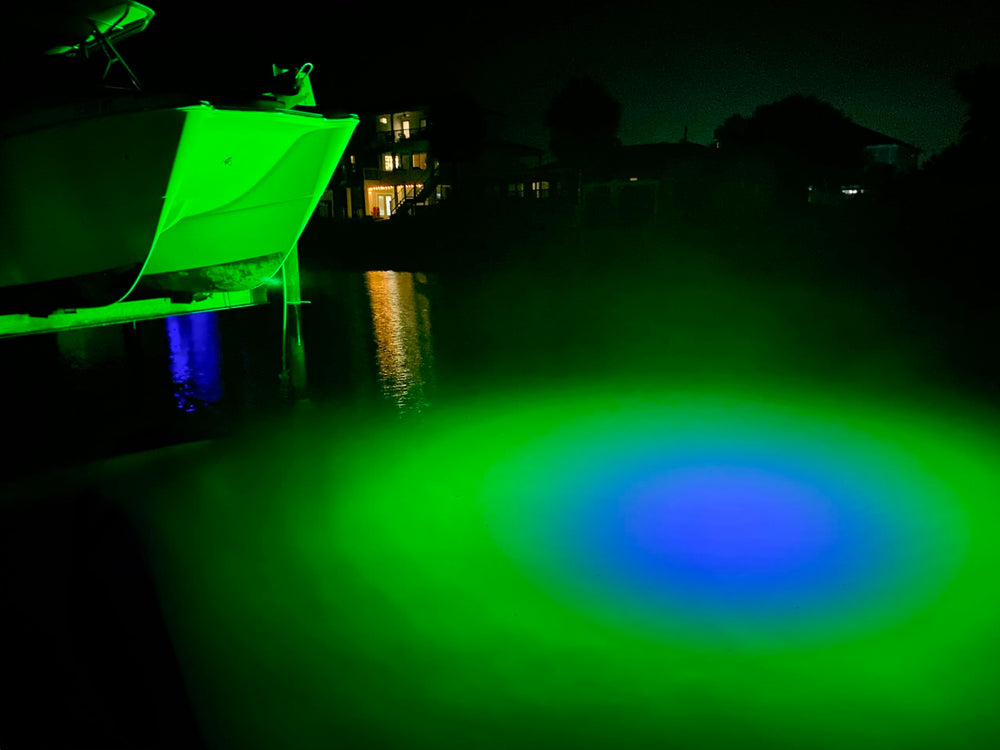 Dual color feature in Mega-Watt Iris creates center beam and perimeter highlight