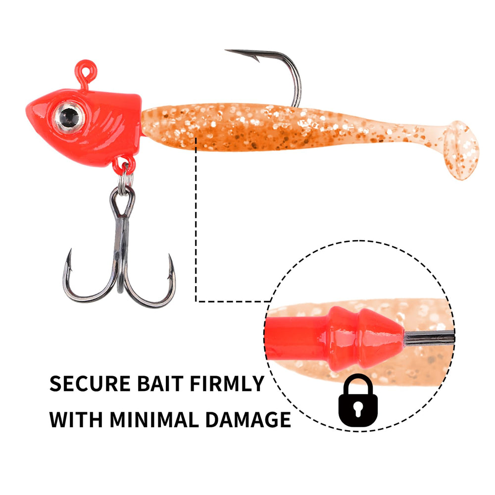 Dual-hook system combining J-hook and treble hook