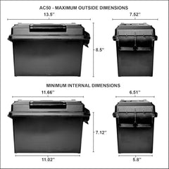 Dual latching system on MTM AC50C-40 ammo can