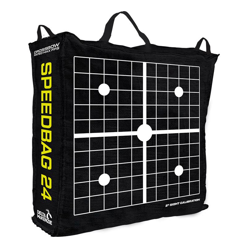 Back view of Delta McKenzie Speedbag 24 Archery Target showing dual-sided design and carrying loops
