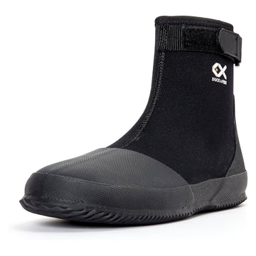 Duck & Fish neoprene flat wading shoe front view with 5 mm neoprene upper for warmth
