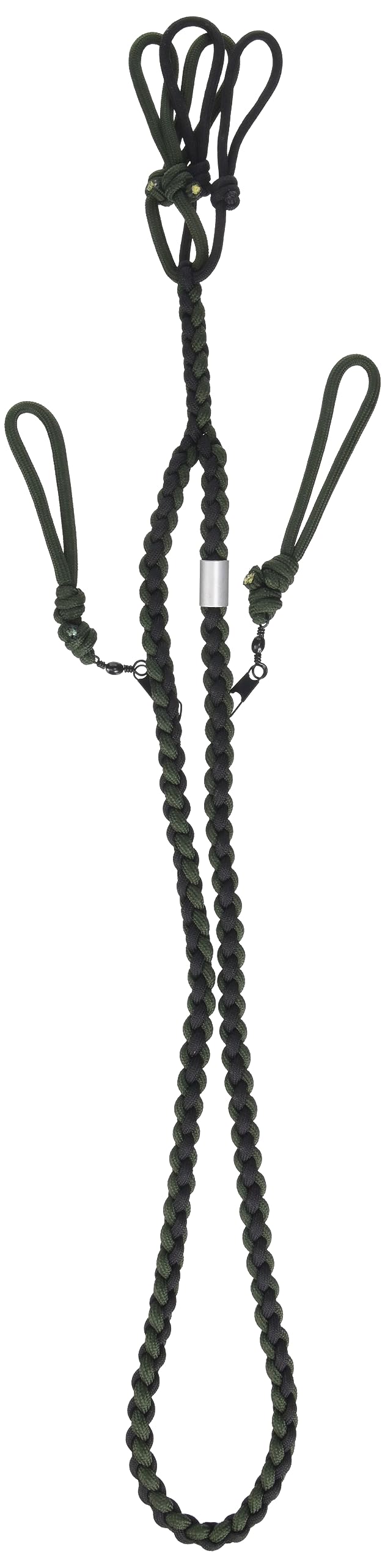Duck Commander braided lanyard in black keeps calls organized for quick access.