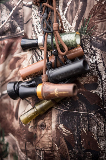 Duck Commander Canada Goose call with short reed design for authentic goose sounds.