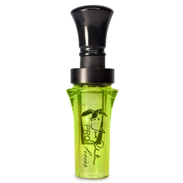 Duck Commander Jase Robertson Pro Series Duck Call in chartreuse acrylic for authentic mallard hen sound.