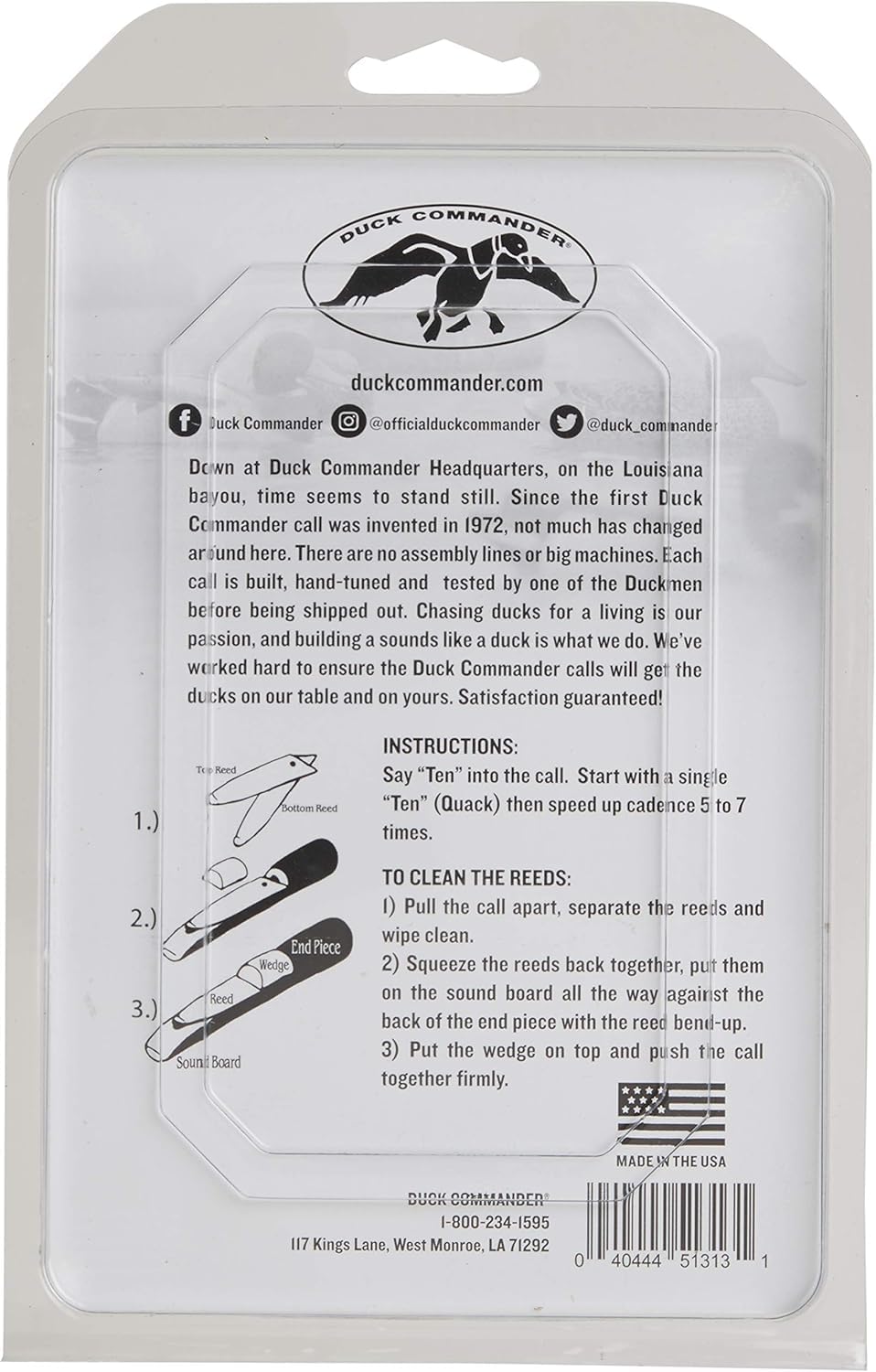 Duck Commander Jase Robertson Pro Series duck call with friction-fit design for reliable performance in the field.