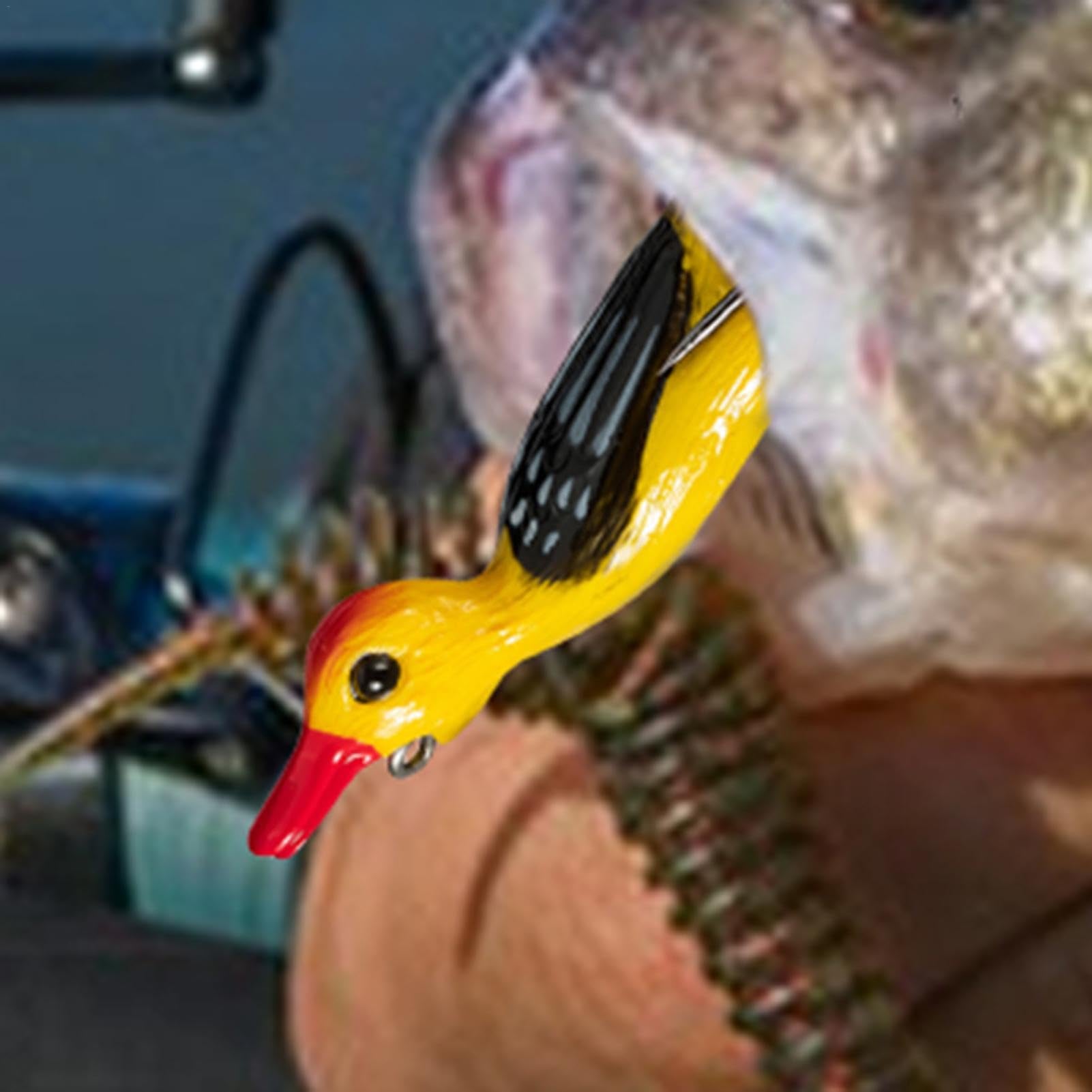 Duck fishing lure durable PVC body stands up to big bites