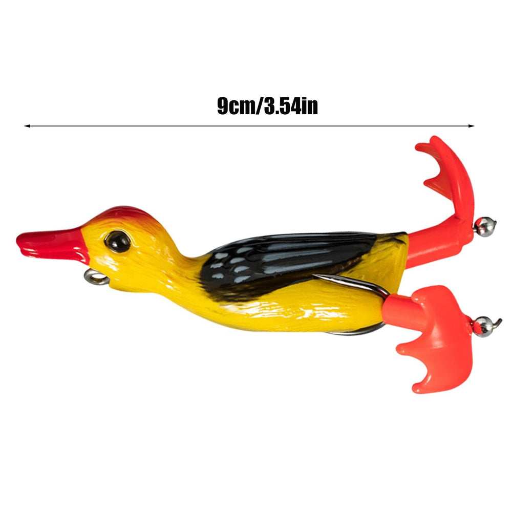 Duck fishing lure packaging with hooks for quick setup