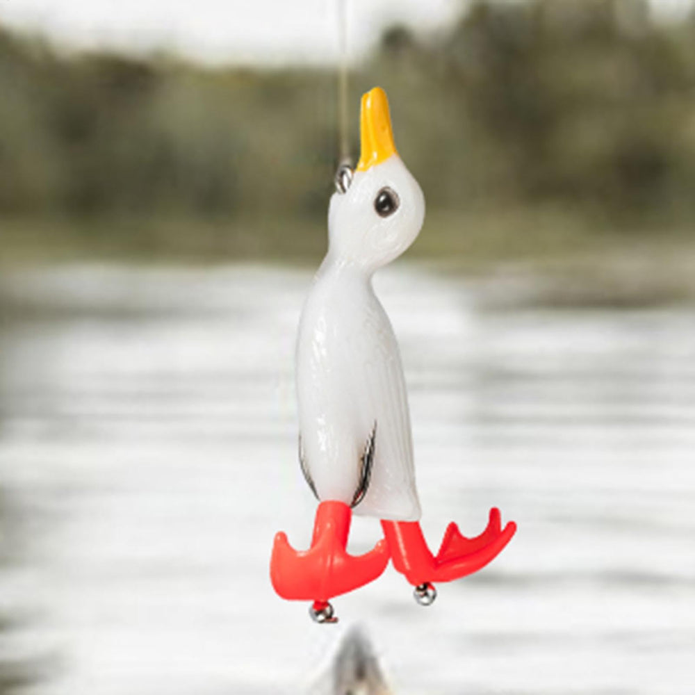 Duck Fishing Lure features realistic 3D eyes to lure large fish.