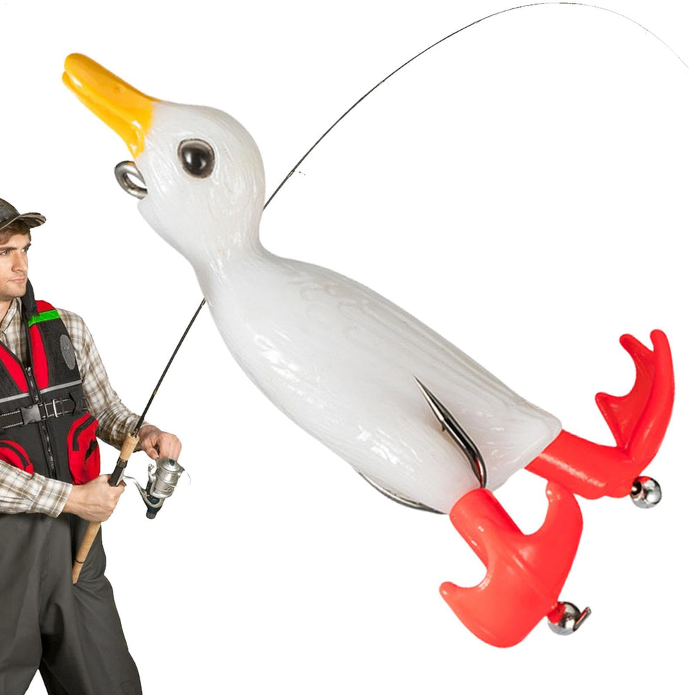 Duck Fishing Lure mimics a wounded duck for lifelike movement.