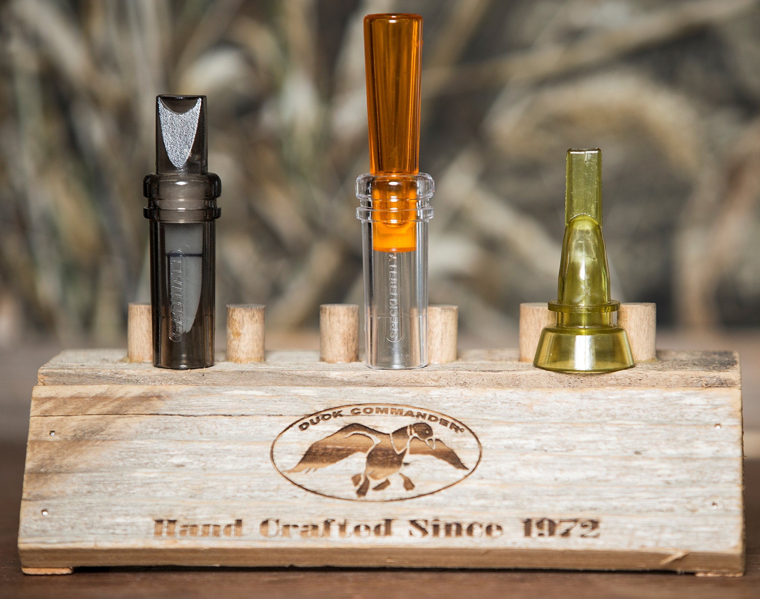 Duck Commander Goose Call with large end-piece projects louder volume across fields