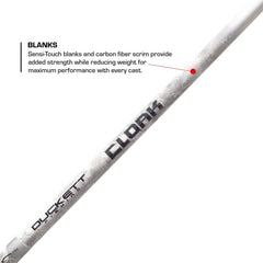 Duckett Cloak spinning rod with GuntersVeil camo for versatile presentations