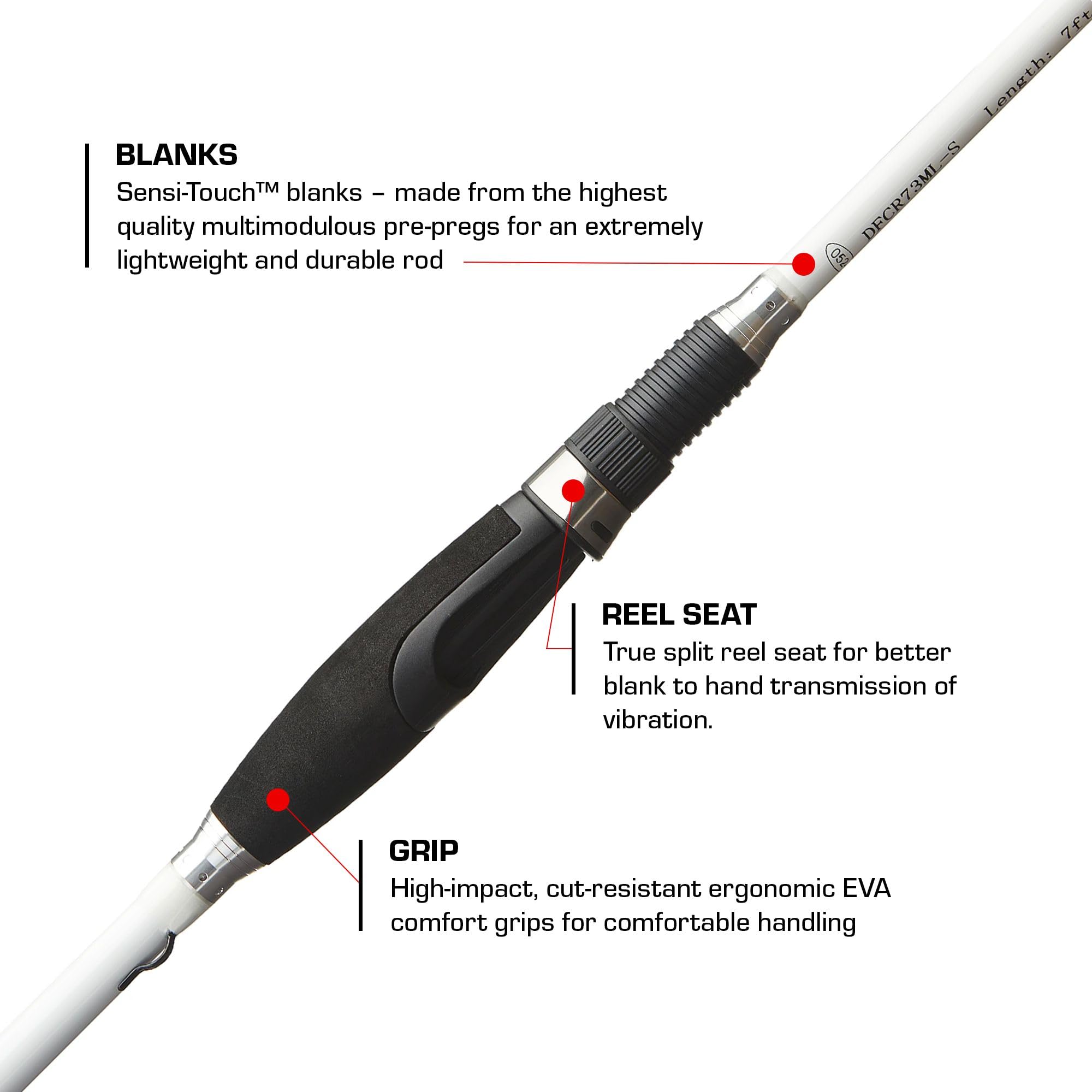 Duckett Crappie Slayer halo-sanded blank emphasizes strength and tactile feedback