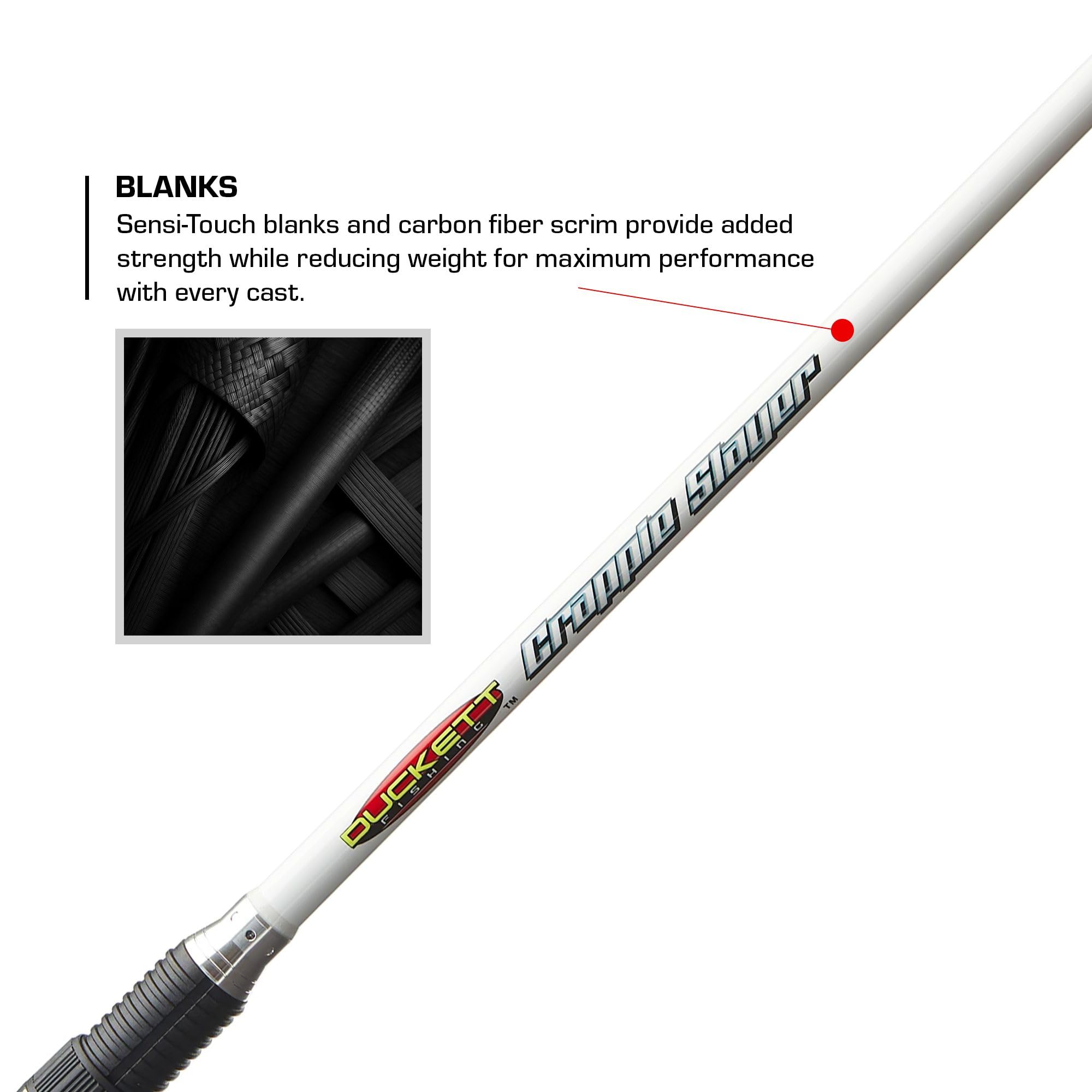 Duckett Crappie Slayer Sensi-Touch blank highlights crisp response to bites