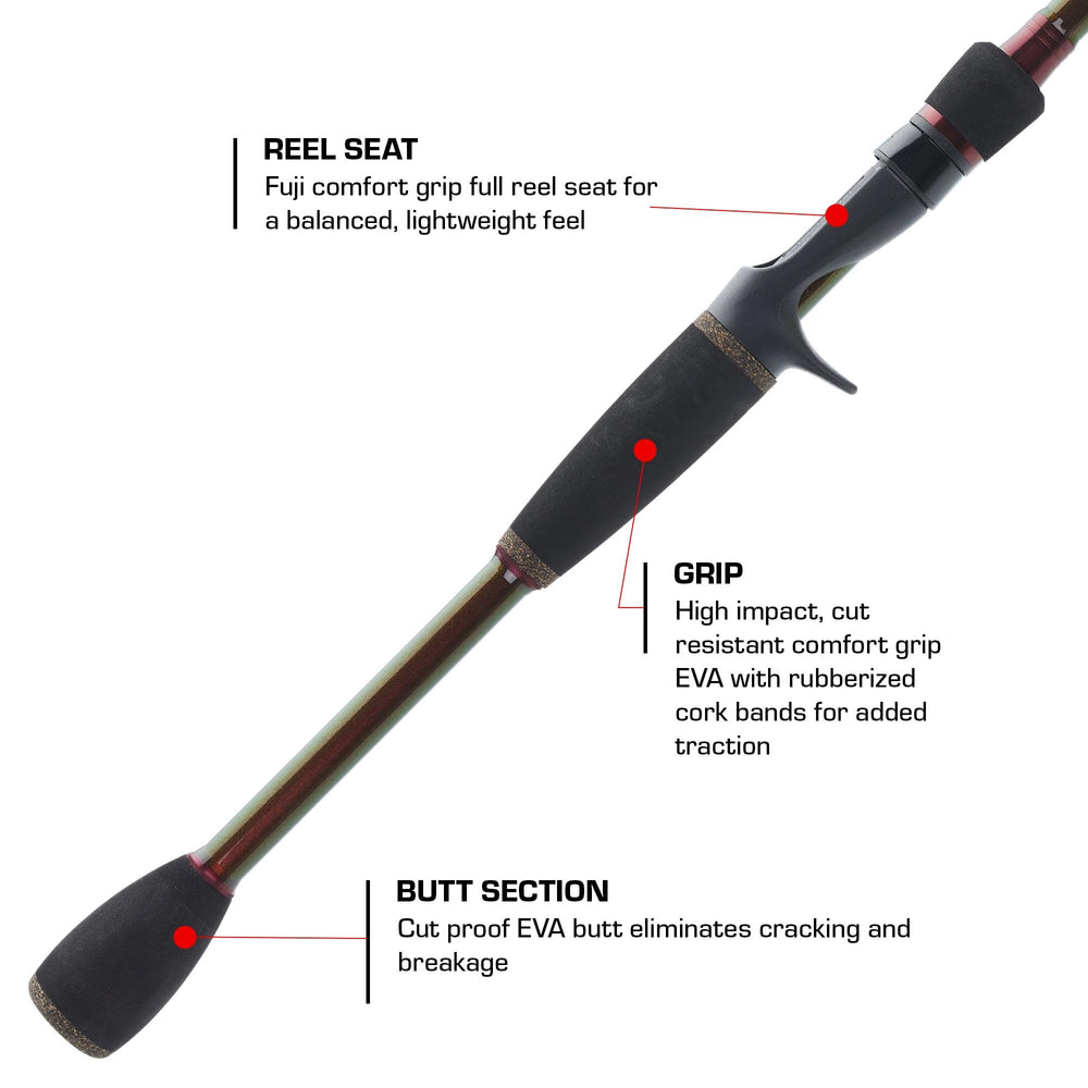 Duckett Fishing Zeus Crankin Rod carbon scrim detail highlighting strength and lightness