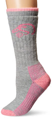 Packshot of Ducks Unlimited women's comfy house socks gray, showing soft knit and warmth.