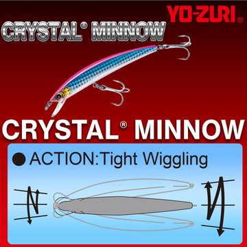 Duel Crystal Minnow R1125 water splash captures prism flash for visibility