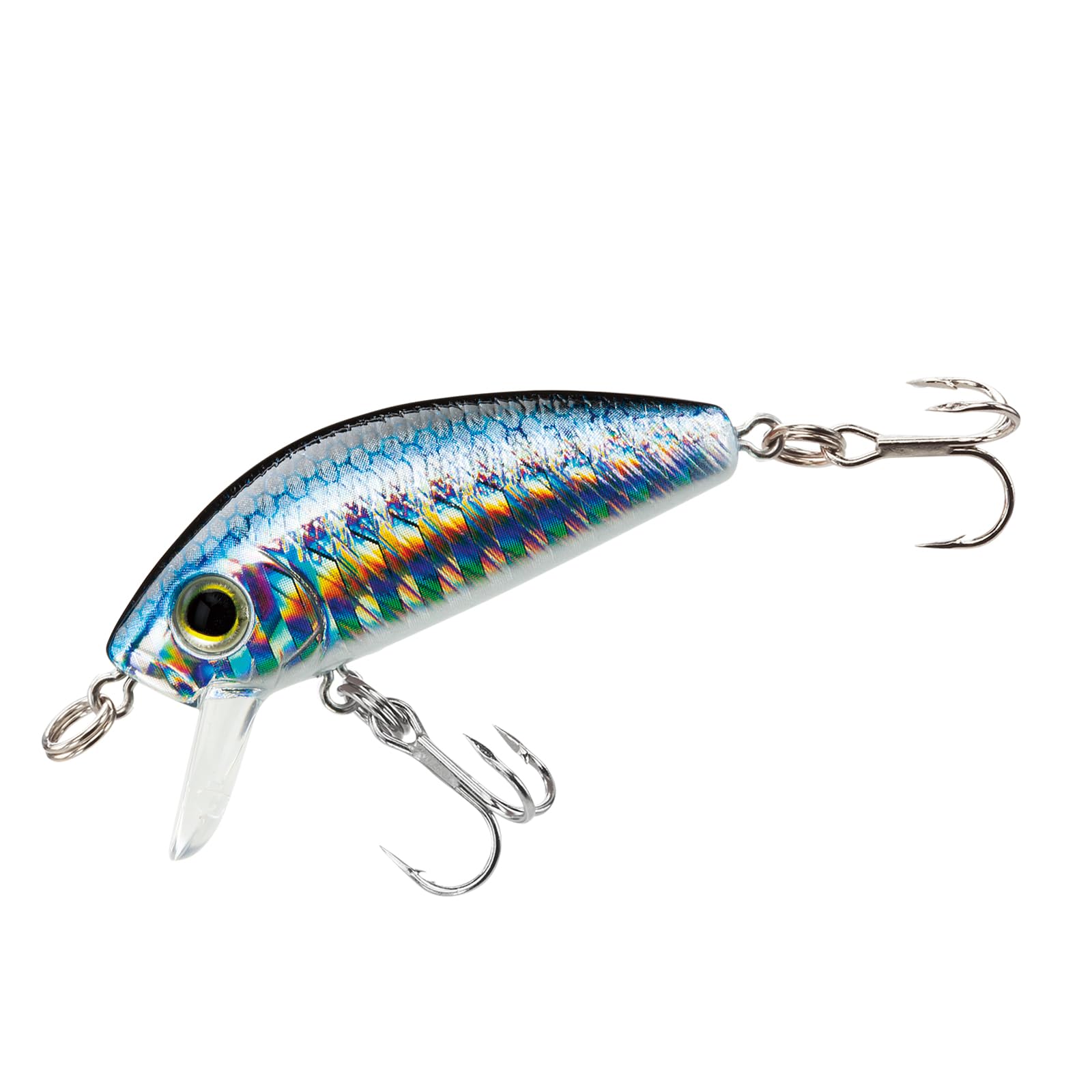 Duel F1166-M102 L-Minnow blue-black 33mm in action for depth control.