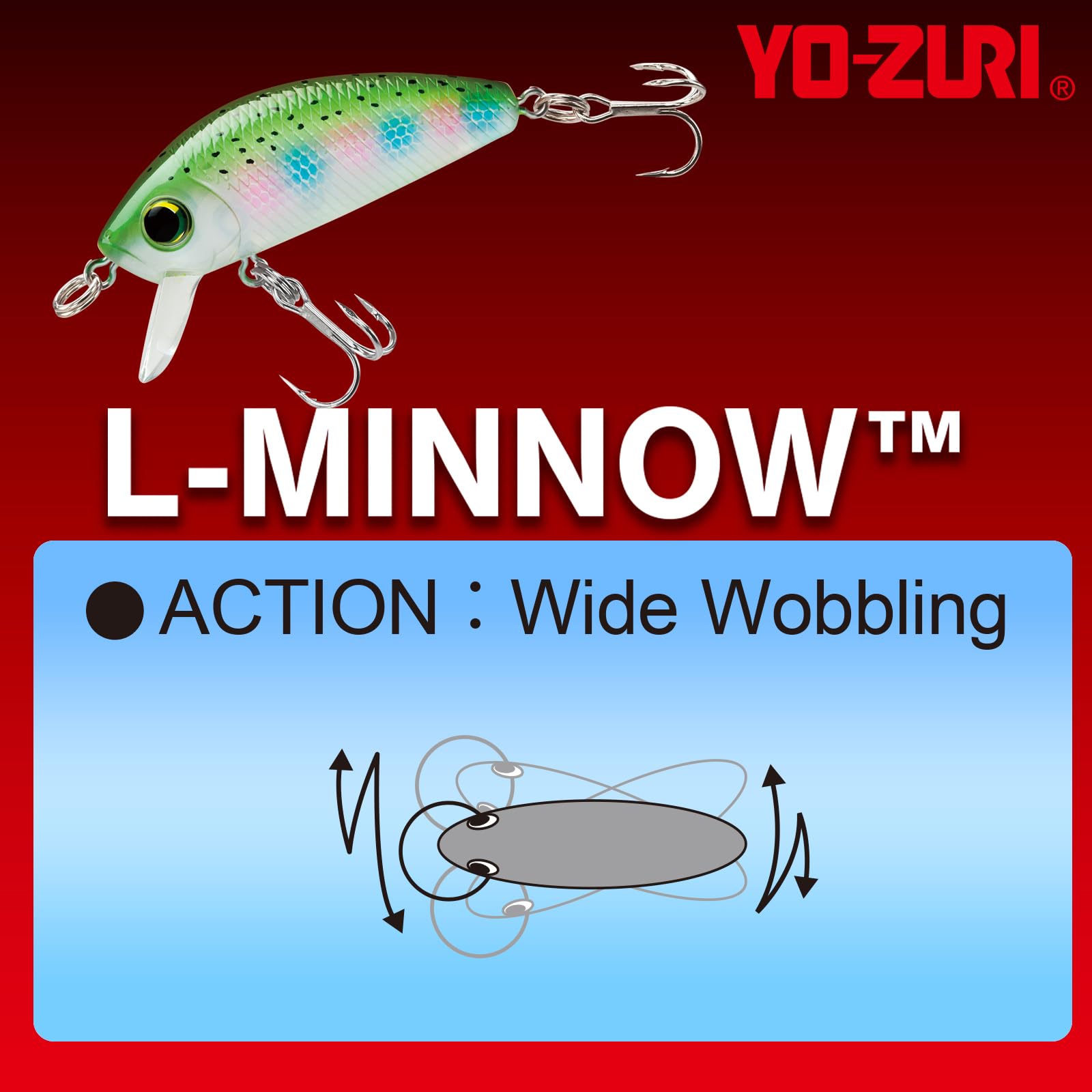 Duel F1166-M102 L-Minnow close-up highlights fast sinking.
