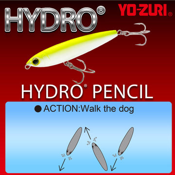 Duel Hydro Pencil Blue Mackerel action in water during walk-the-dog retrieve