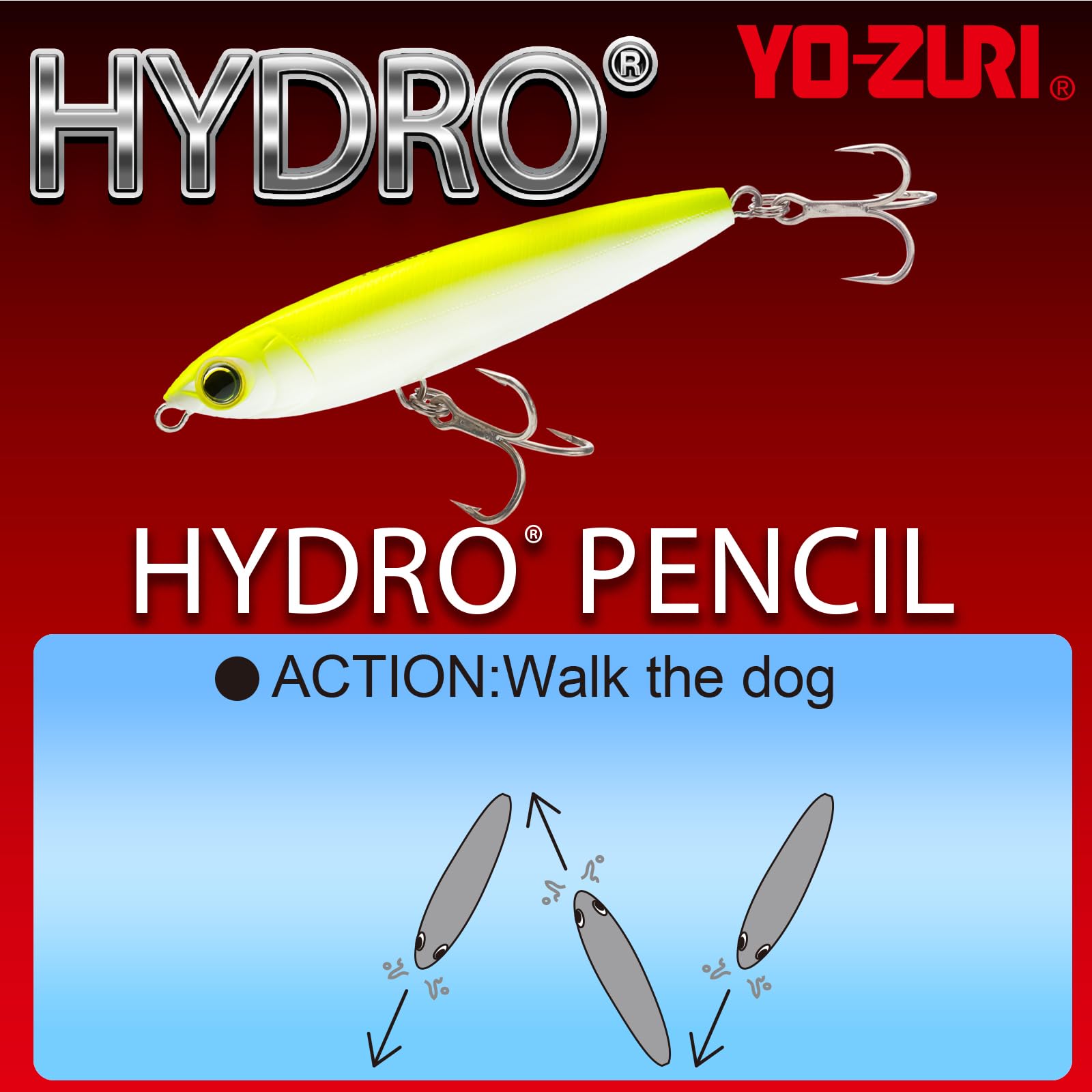 Duel Hydro Pencil green mackerel cadence rattle detail attracts predators at distance