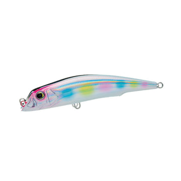 Duel Mag Darter lure floating in candy color ready for long casts and wide water coverage