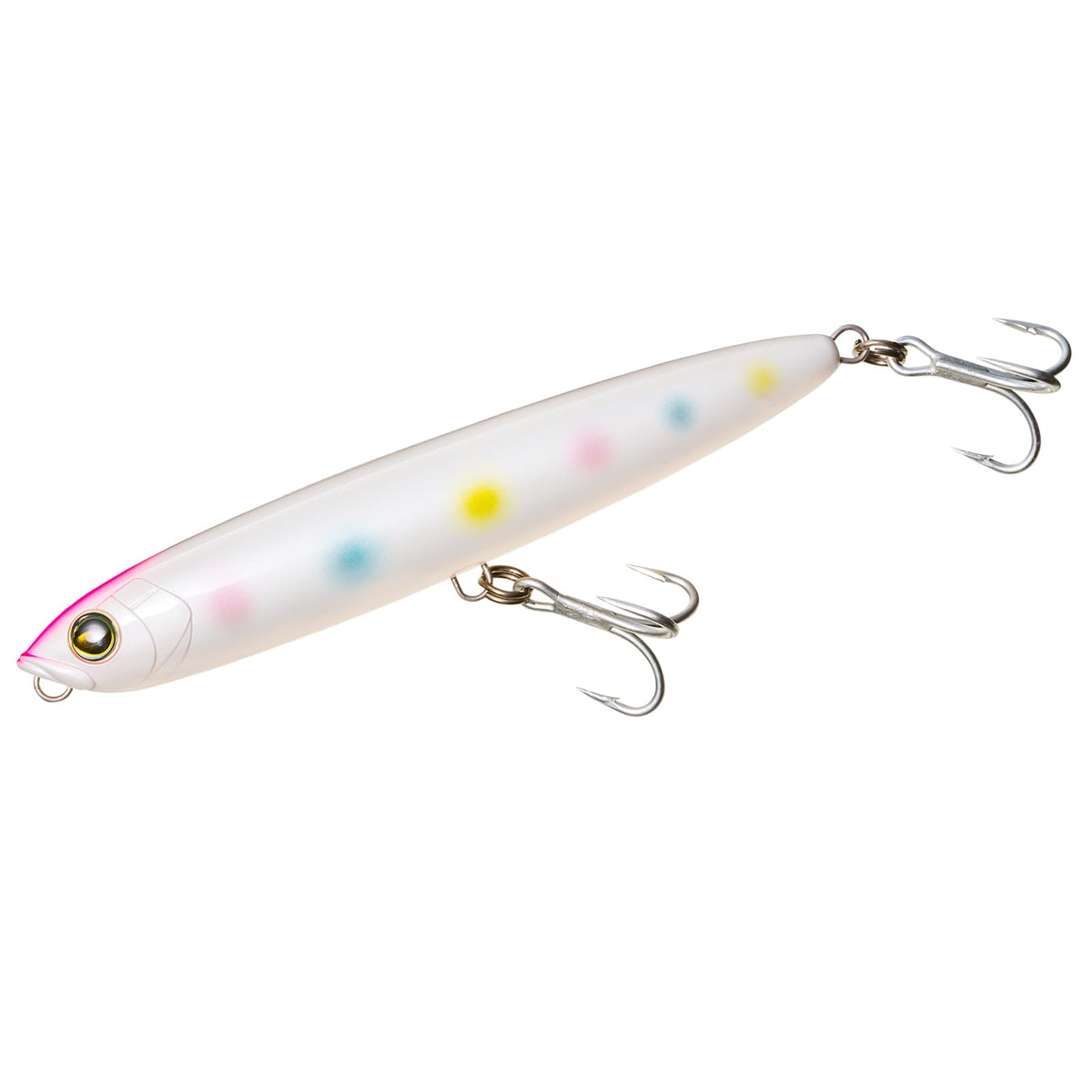 Duel YO-ZURI 200mm Pearl Candy lure front view showcases long casting potential.