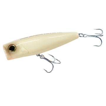 Duel Yo-Zuri 3D Inshore Popper 90mm front view showcases lifelike baitfish mimicry for topwater bites