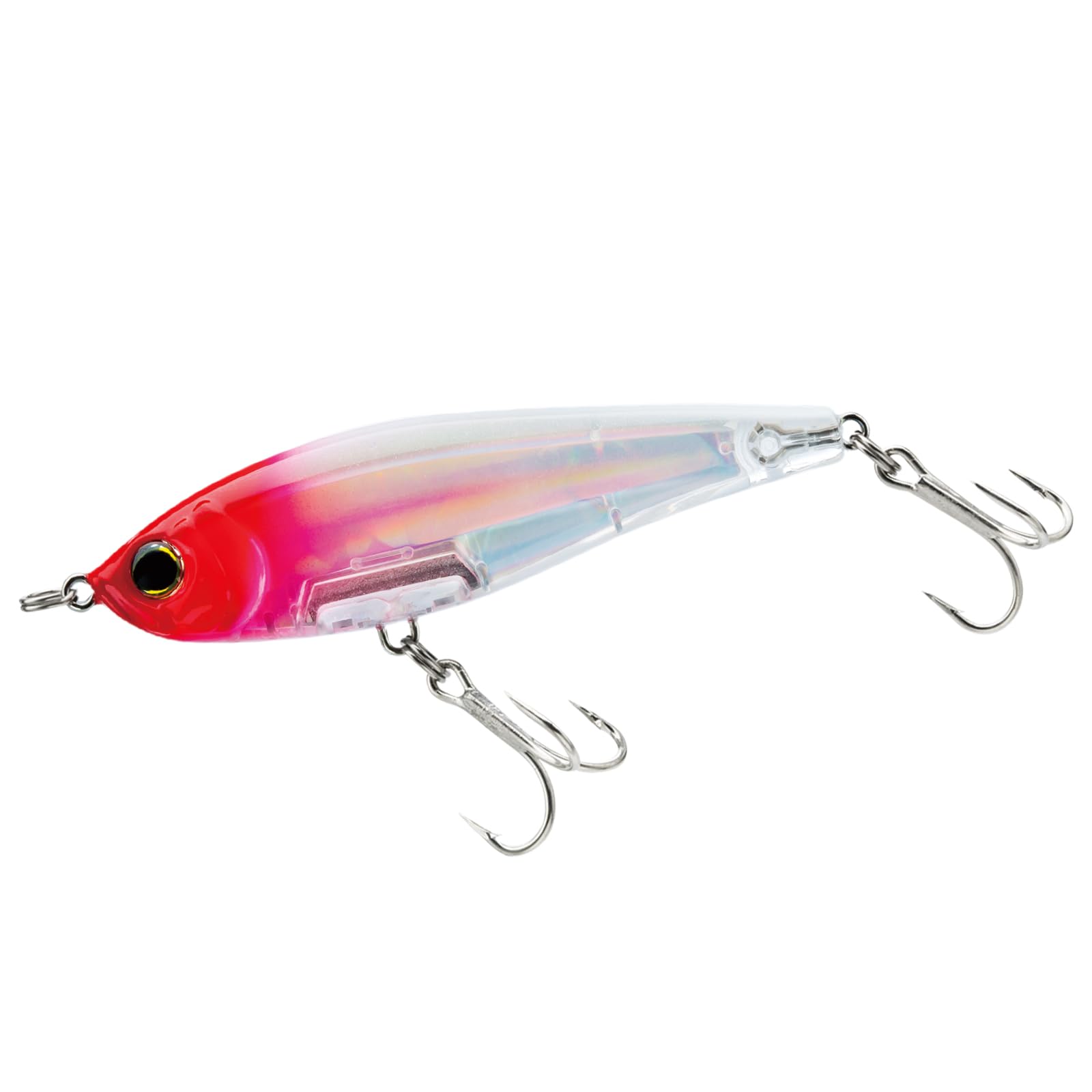 Duel Yo-Zuri 3D Inshore Twitchbait front view with red head for quick, erratic darts.