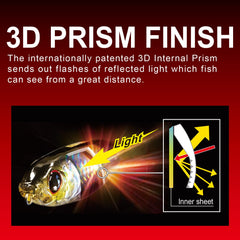 Duel Yo-Zuri 3DB Crank 1.5 side profile showing wobble over cover
